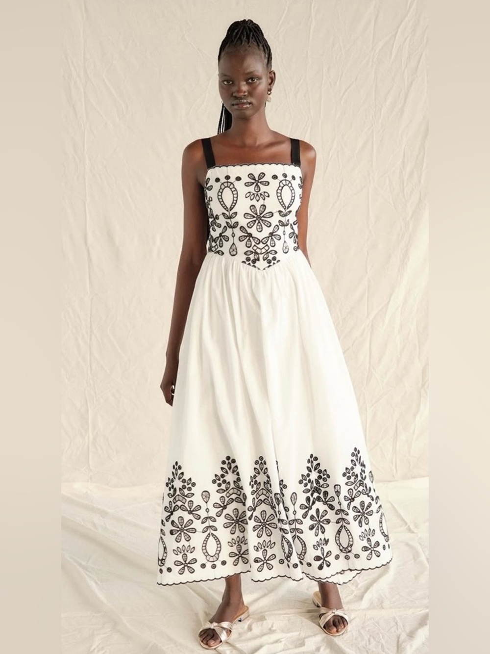 NWTs Anthropologie Saylor Maryl Maxi Eyelet Embroidered dress